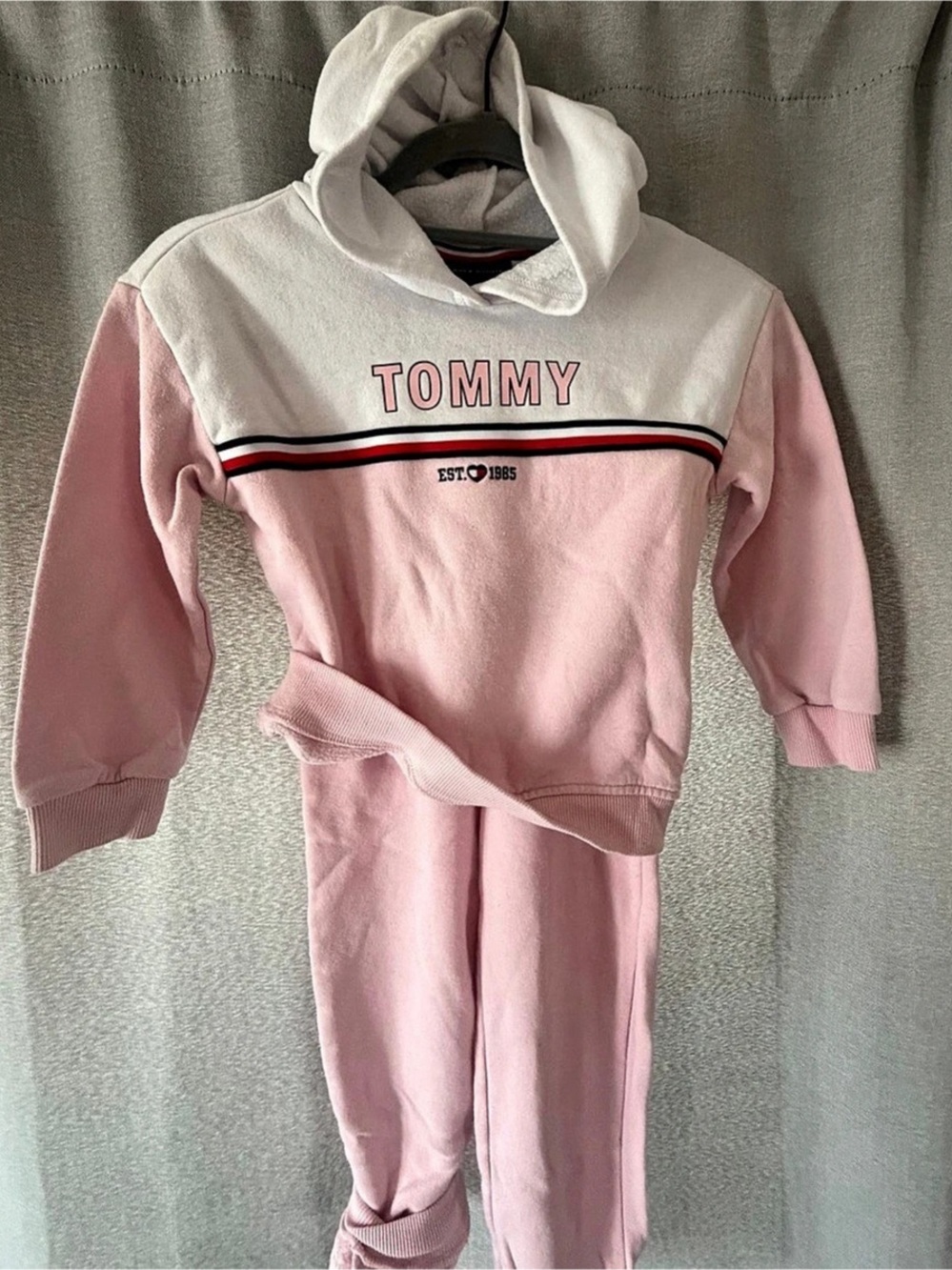 Tommy Hilfiger Toddler 5Y Pink & White Matching Set
